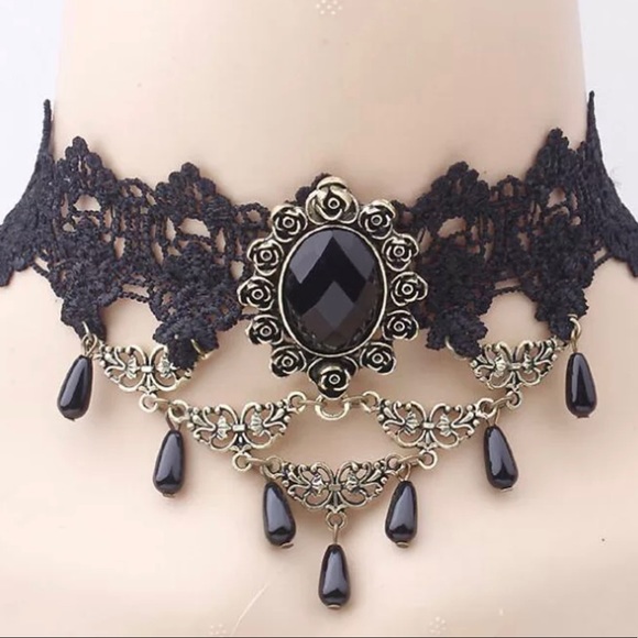 Jewelry - Gothic lace Rhinestones choker necklace. NWT 5 for $25 mix and match.